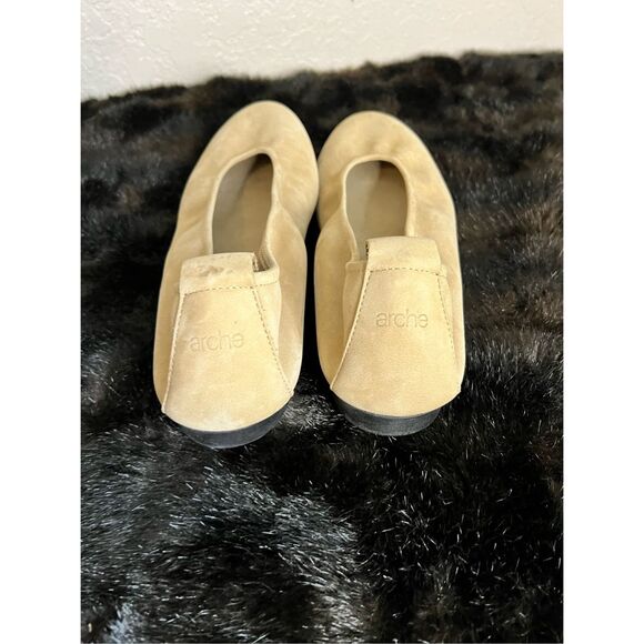 Arche LAIUS Beige Suede Ballerina Flats Woman's 40 9.5 - Picture 3 of 5